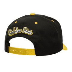 Black/Gold Golden State Warriors Backside Script Two-Tone Pro Crown Adjustable Hat sale | NBA