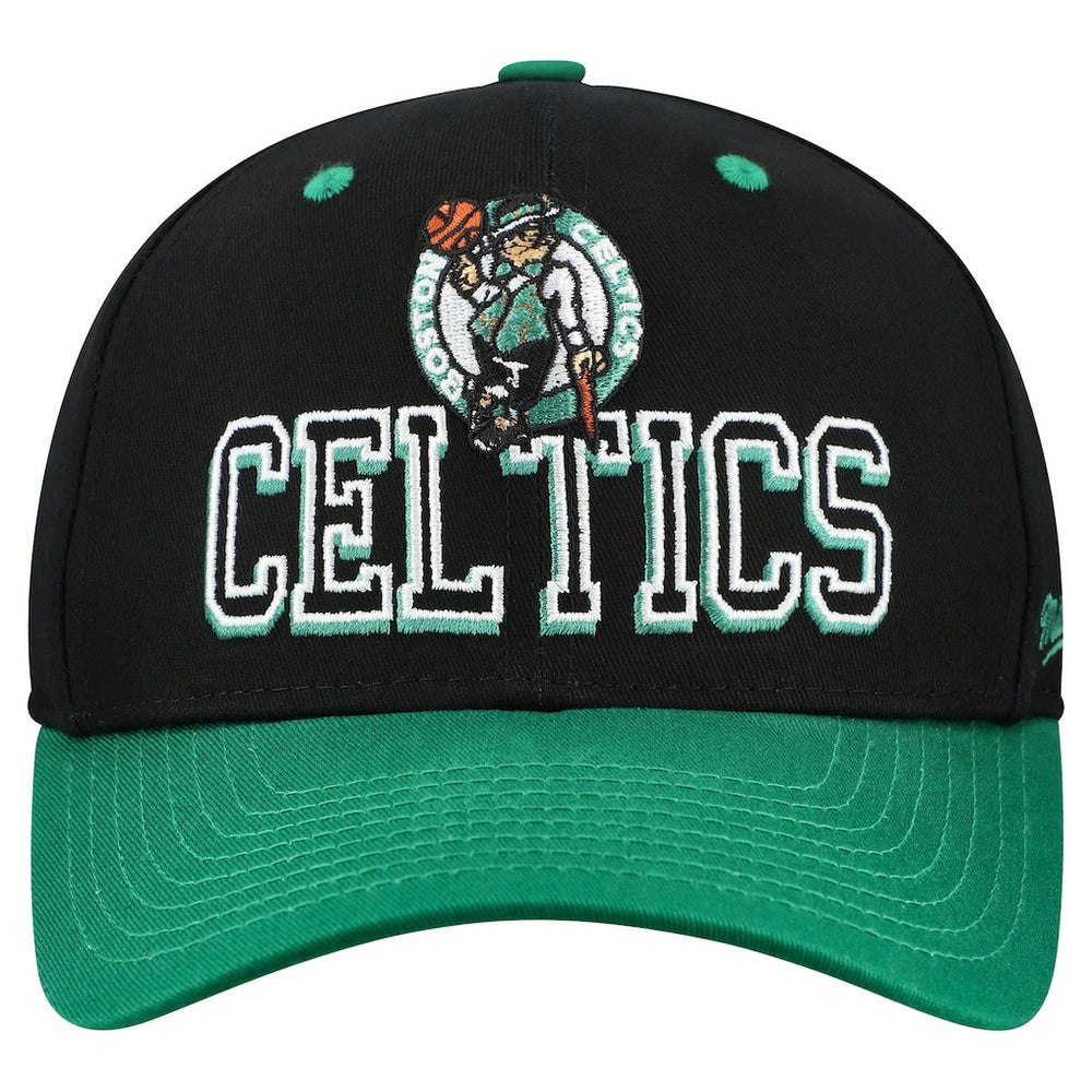 Black/Kelly Green Boston Celtics Backside Script 2-Tone Pro Crown Adjustable Hat | NBA