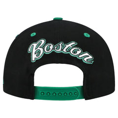 Black/Kelly Green Boston Celtics Backside Script 2-Tone Pro Crown Adjustable Hat | NBA