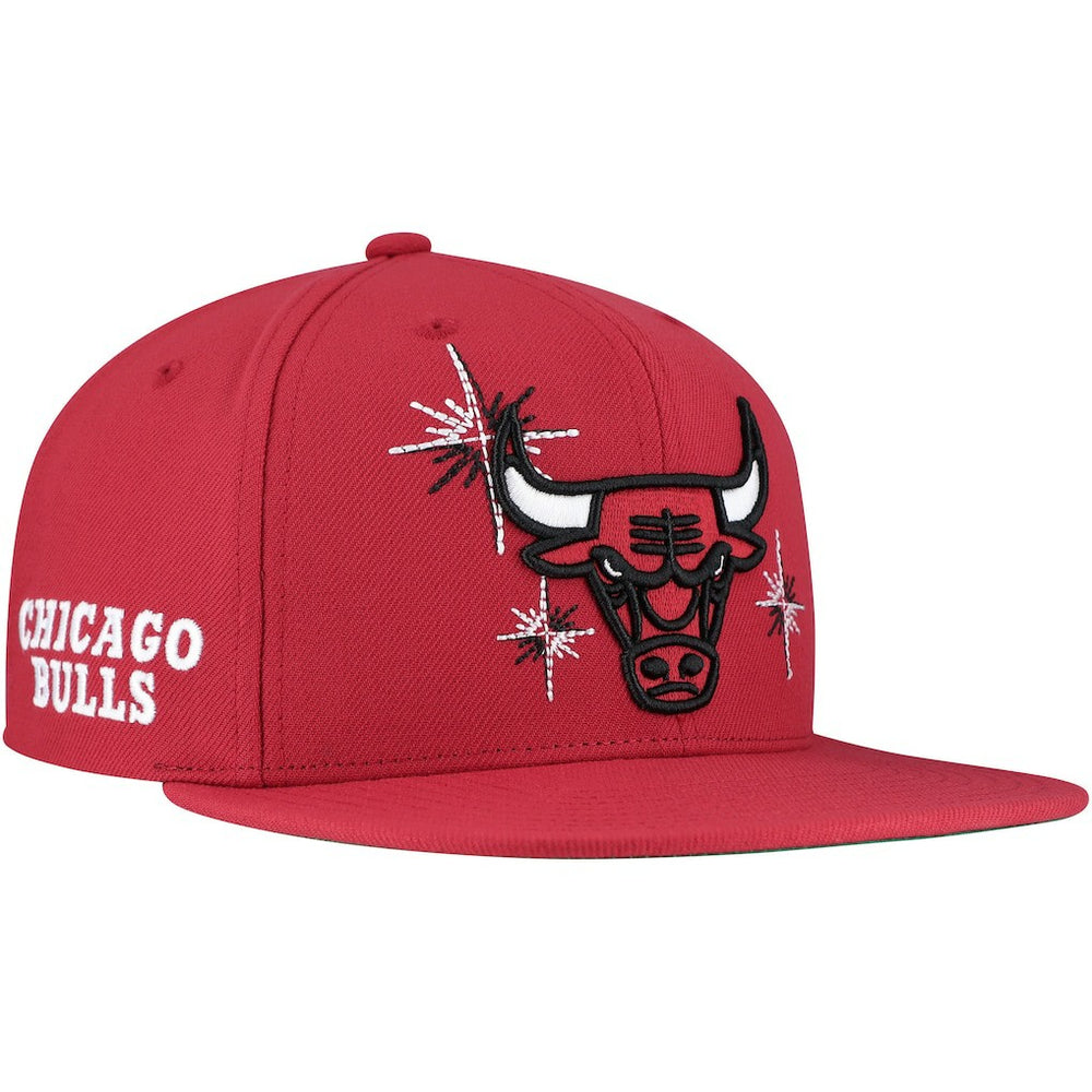 Red Chicago Bulls Starlight Snapback Hat | NBA