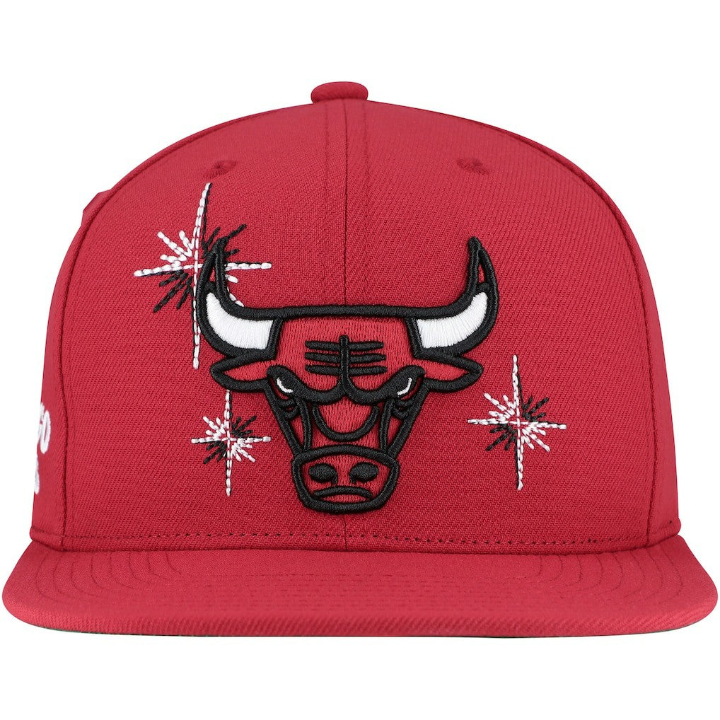 Red Chicago Bulls Starlight Snapback Hat | NBA