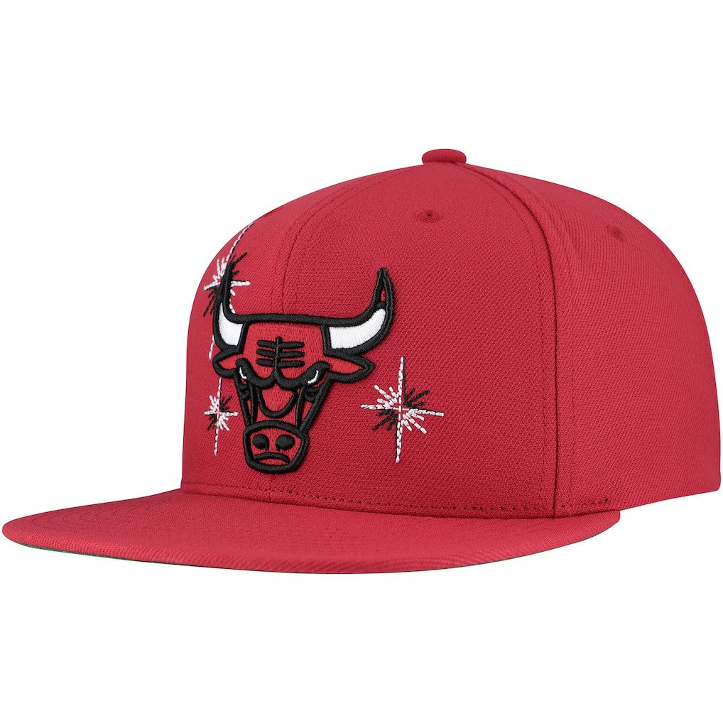 Red Chicago Bulls Starlight Snapback Hat | NBA