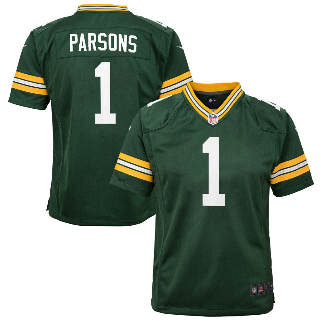 Green Bay Packers Micah Parsons  Youth Game Player Jersey | NFL Outlet
