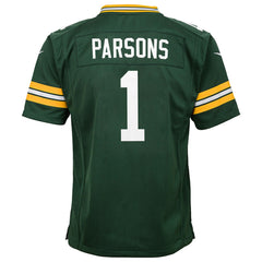 Green Bay Packers Micah Parsons  Youth Game Player Jersey | NFL Outlet