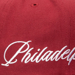 Philadelphia Phillies Mitchell & Ness Just Don x MLB Lux Script Snapback Hat - MLB Hats