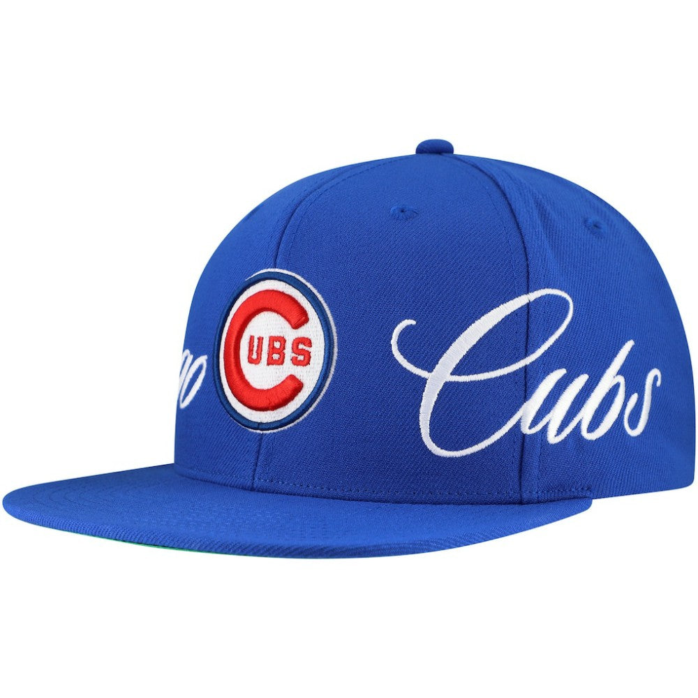 Chicago Cubs Mitchell & Ness Just Don x MLB Lux Script Snapback Hat - MLB Hats