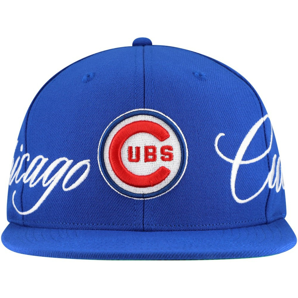 Chicago Cubs Mitchell & Ness Just Don x MLB Lux Script Snapback Hat - MLB Hats