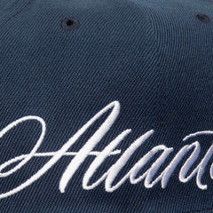 Atlanta Braves Mitchell & Ness Just Don x MLB Lux Script Snapback Hat - MLB Hats