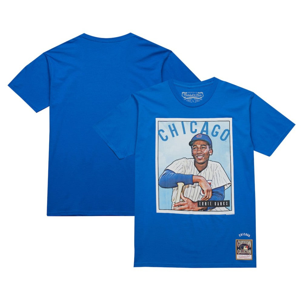 Ernie Banks Chicago Cubs Mitchell & Ness Cooperstown Collection Collectors Connection T-Shirt - MLB T-shirts