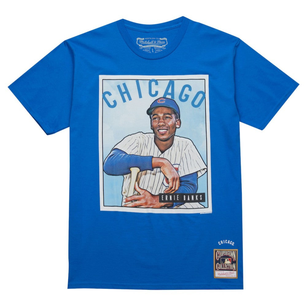 Ernie Banks Chicago Cubs Mitchell & Ness Cooperstown Collection Collectors Connection T-Shirt - MLB T-shirts
