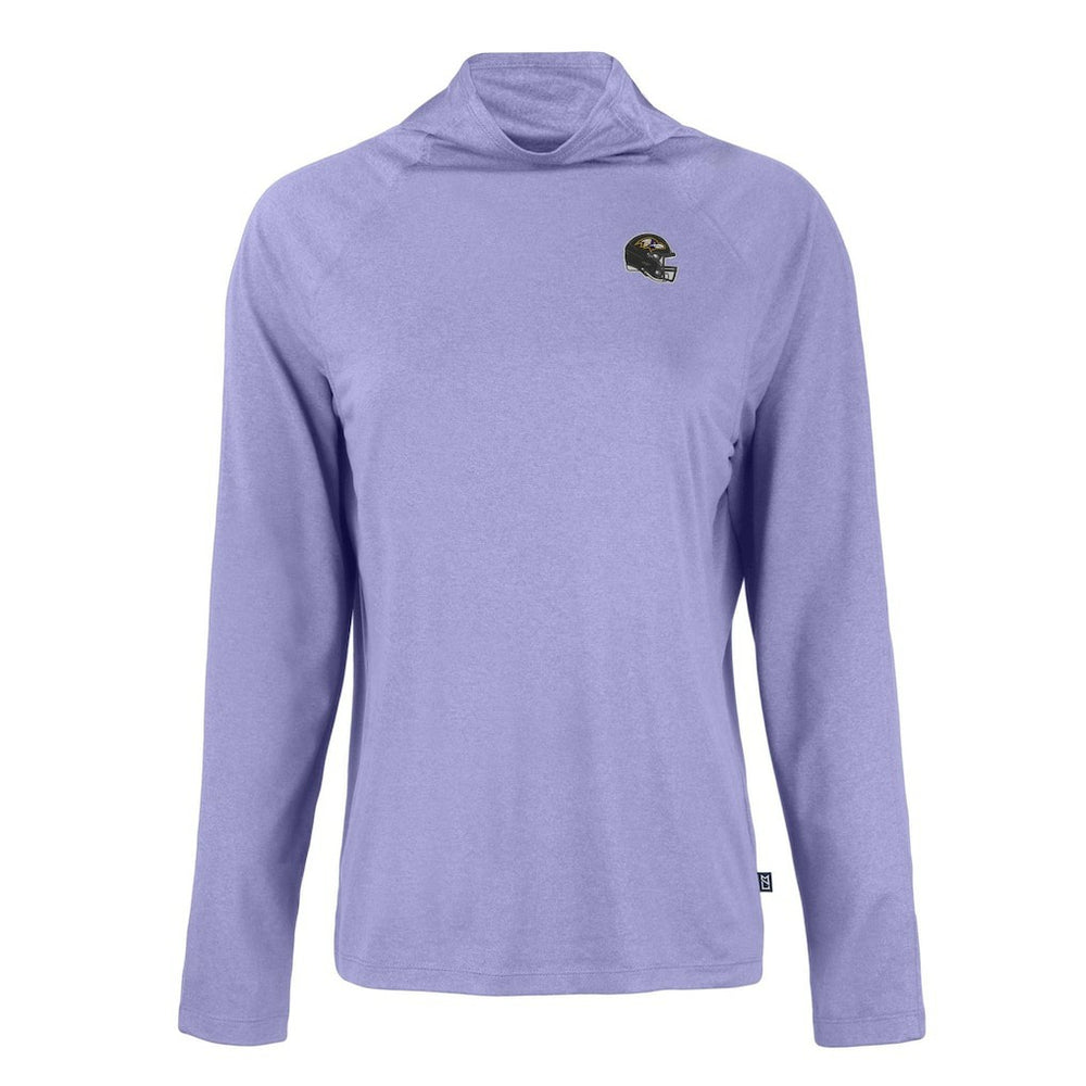 Baltimore Ravens Cutter & Buck Women's Coastline Epic Comfort Eco Recycled Funnel Neck Raglan Pullover Sweatshirt | NFL Hot