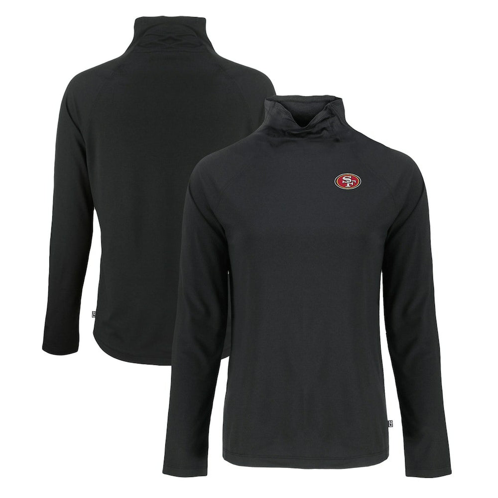San Francisco 49ers Cutter & Buck Women's Coastline Epic Comfort Eco Recycled Funnel Neck Raglan Pullover Sweatshirt | NFL Online