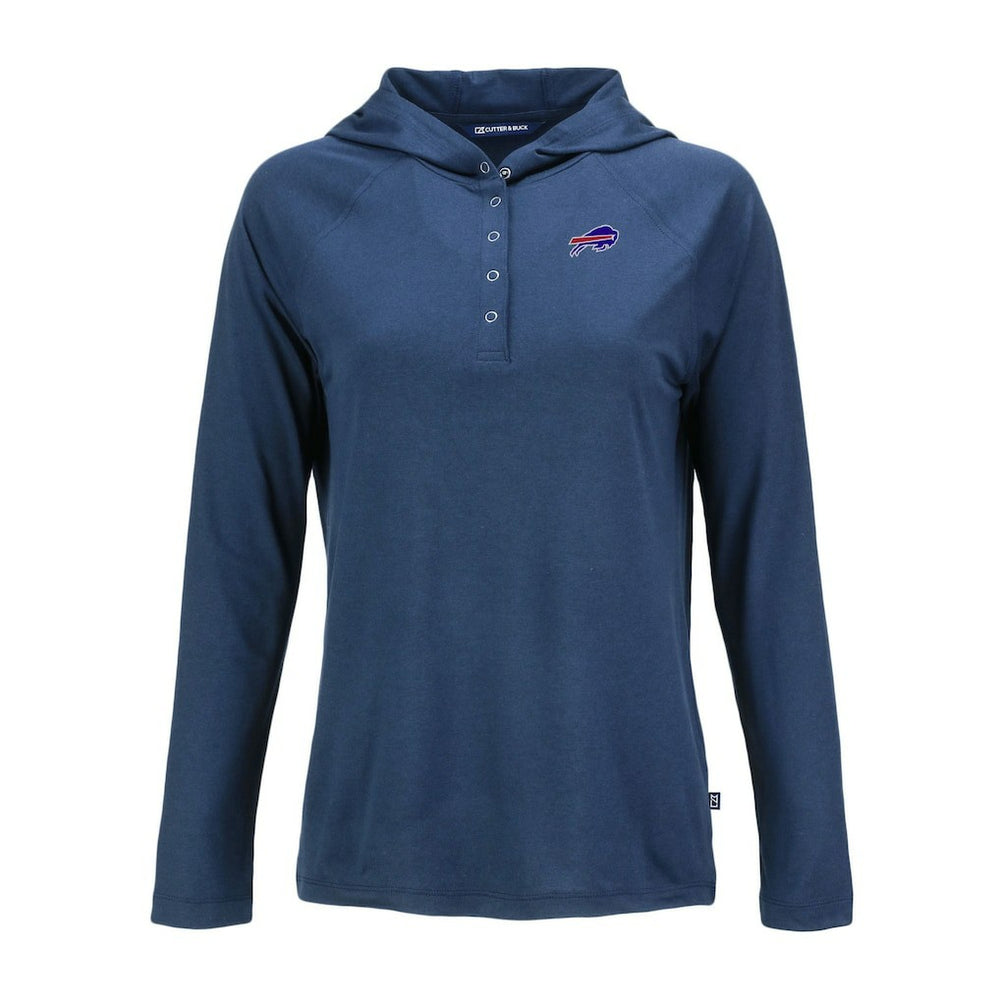 Buffalo Bills Cutter & Buck Women's Coastline Epic Comfort Eco Recycled Raglan Pullover Hoodie | NFL Hot