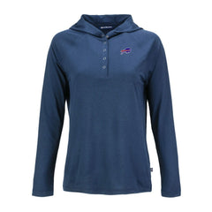 Buffalo Bills Cutter & Buck Women's Coastline Epic Comfort Eco Recycled Raglan Pullover Hoodie | NFL Hot