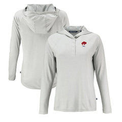 Buffalo Bills Cutter & Buck Women's Historic Coastline Epic Comfort Eco Recycled Raglan Pullover Hoodie | NFL Discount