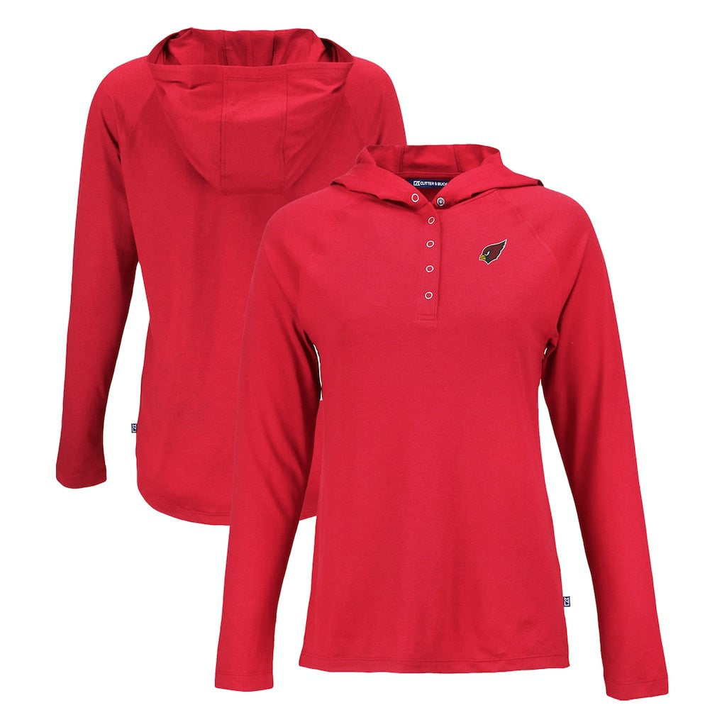 Arizona Cardinals Cutter & Buck Women's Coastline Epic Comfort Eco Recycled Raglan Pullover Hoodie | NFL Sale