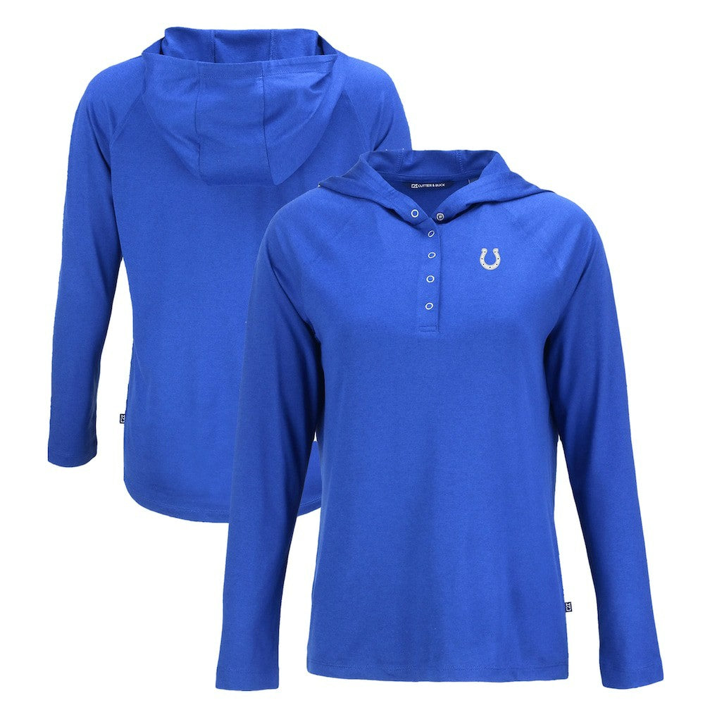 Indianapolis Colts Cutter & Buck Women's Coastline Epic Comfort Eco Recycled Raglan Pullover Hoodie | NFL Discount