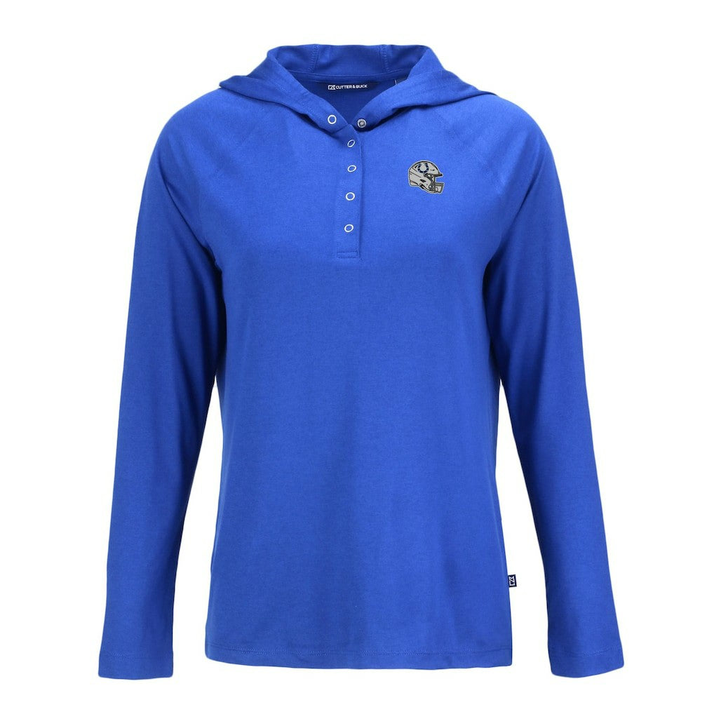Indianapolis Colts Cutter & Buck Women's Coastline Epic Comfort Eco Recycled Raglan Pullover Hoodie | NFL Online