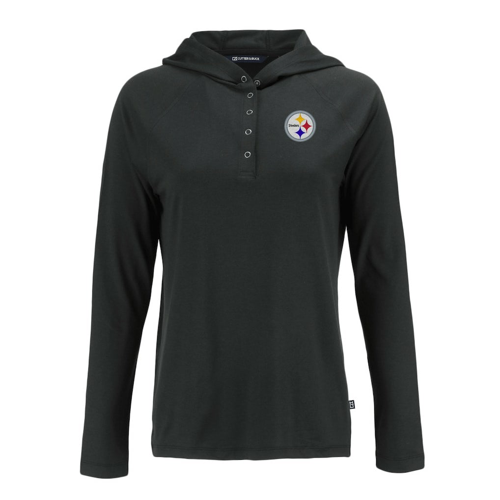 Pittsburgh Steelers Cutter & Buck Women's Coastline Epic Comfort Eco Recycled Raglan Pullover Hoodie | NFL Hot