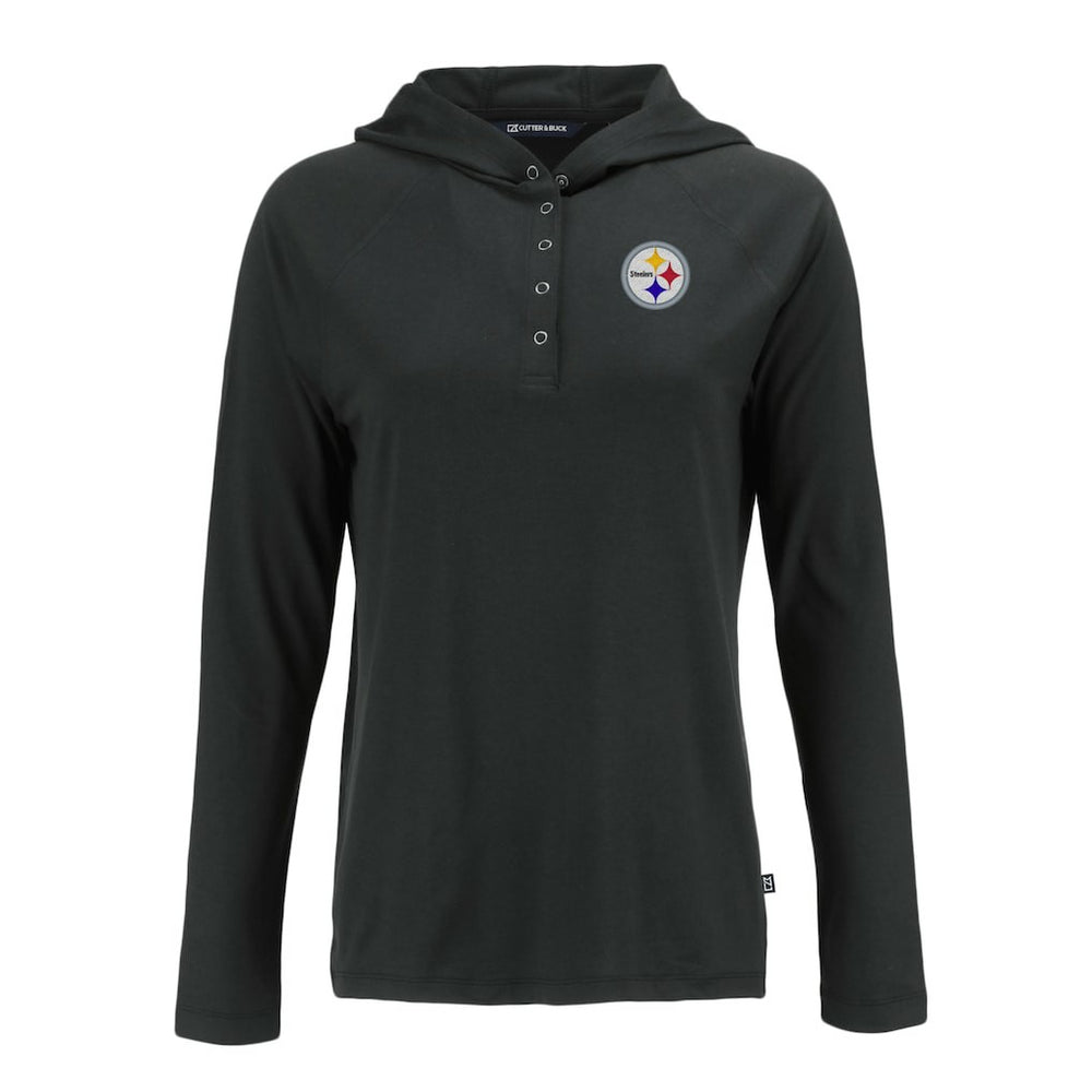 Pittsburgh Steelers Cutter & Buck Women's Coastline Epic Comfort Eco Recycled Raglan Pullover Hoodie | NFL Hot