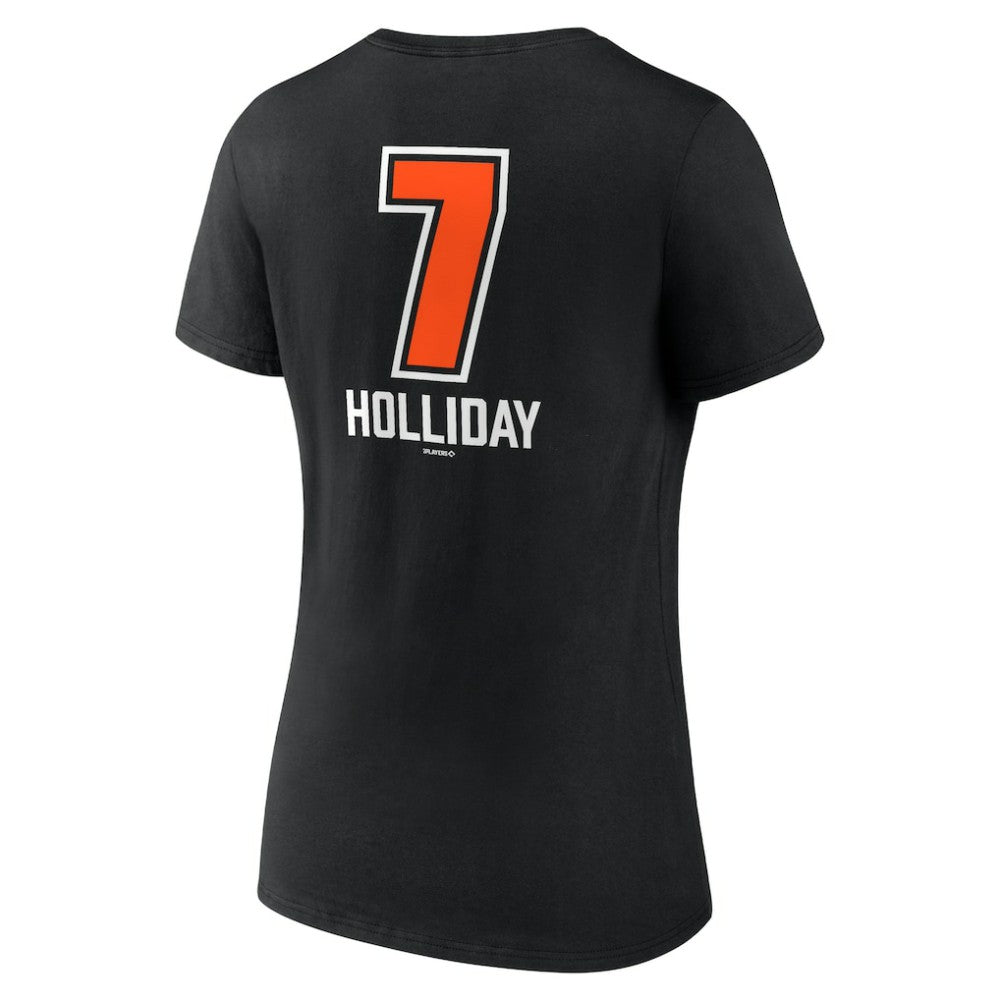 Jackson Holliday Baltimore Orioles Women's Fastball Player Name & Number V-Neck T-Shirt - MLB T-shirts