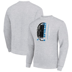 Detroit Lions Starter Half Helmet Team Graphic Tri-Blend Fleece Pullover Sweatshirt | NFL Near me