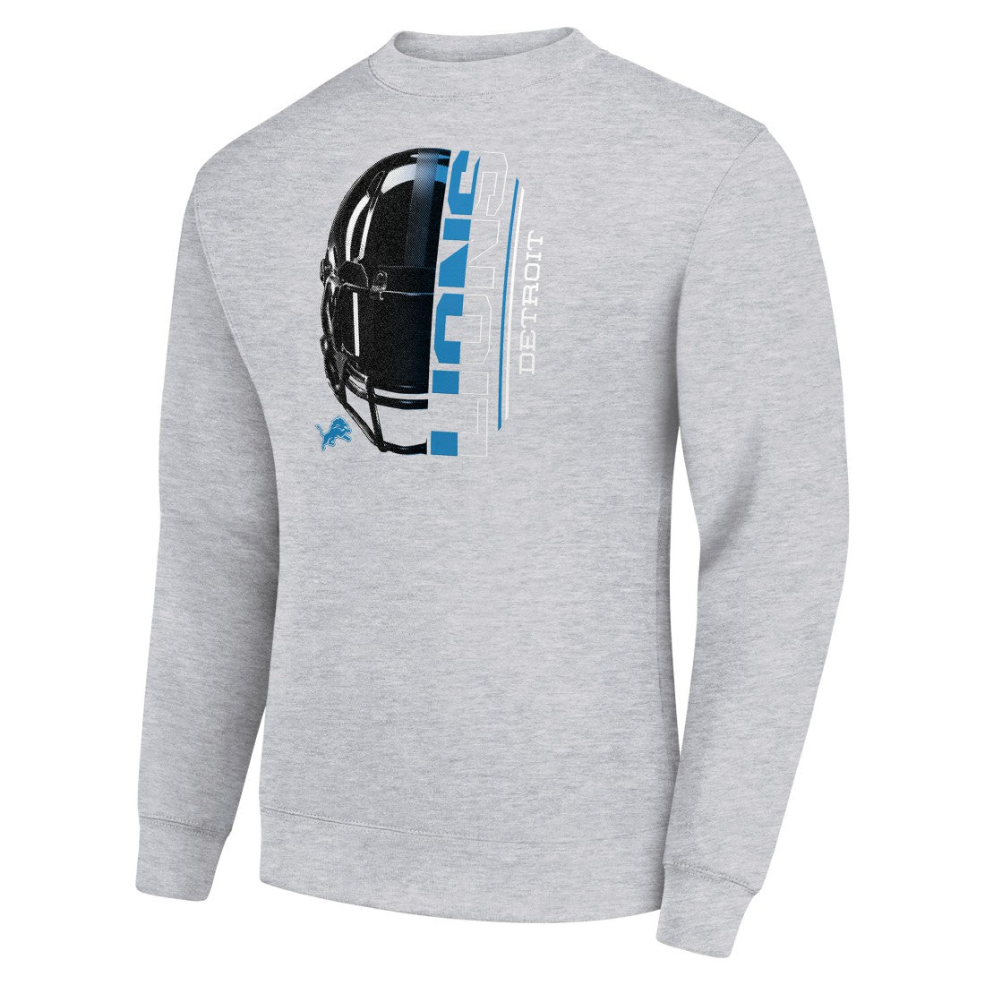 Detroit Lions Starter Half Helmet Team Graphic Tri-Blend Fleece Pullover Sweatshirt | NFL Near me