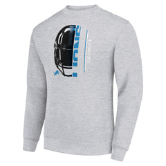 Detroit Lions Starter Half Helmet Team Graphic Tri-Blend Fleece Pullover Sweatshirt | NFL Near me