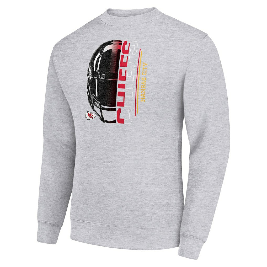 Kansas City Chiefs Starter Half Helmet Team Graphic Tri-Blend Fleece Pullover Sweatshirt | NFL On sale