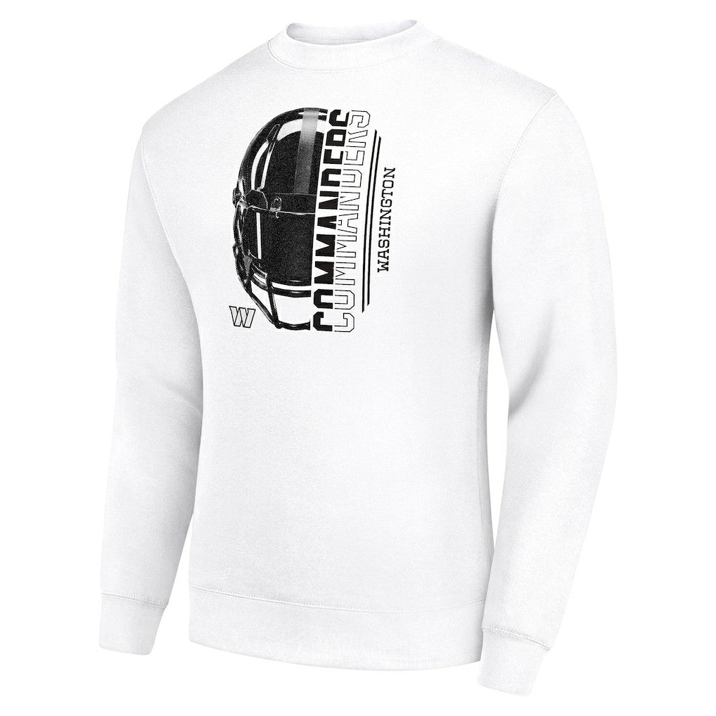 Washington Commanders Starter Half Helmet Team Graphic Tri-Blend Fleece Pullover Sweatshirt | NFL New