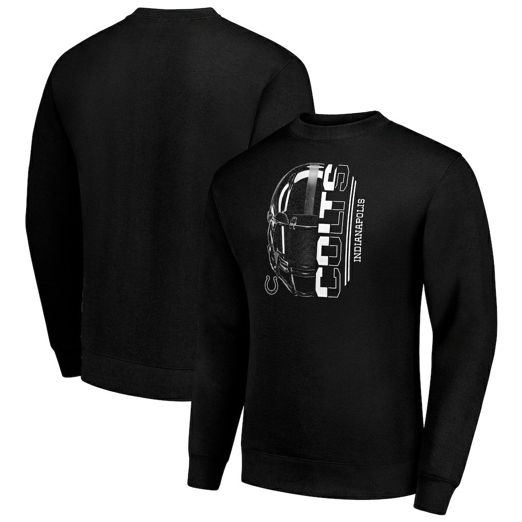 Indianapolis Colts Starter Half Helmet Team Graphic Tri-Blend Fleece Pullover Sweatshirt | NFL On sale