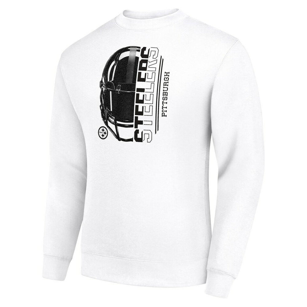 Pittsburgh Steelers Starter Half Helmet Team Graphic Tri-Blend Fleece Pullover Sweatshirt | NFL Discount