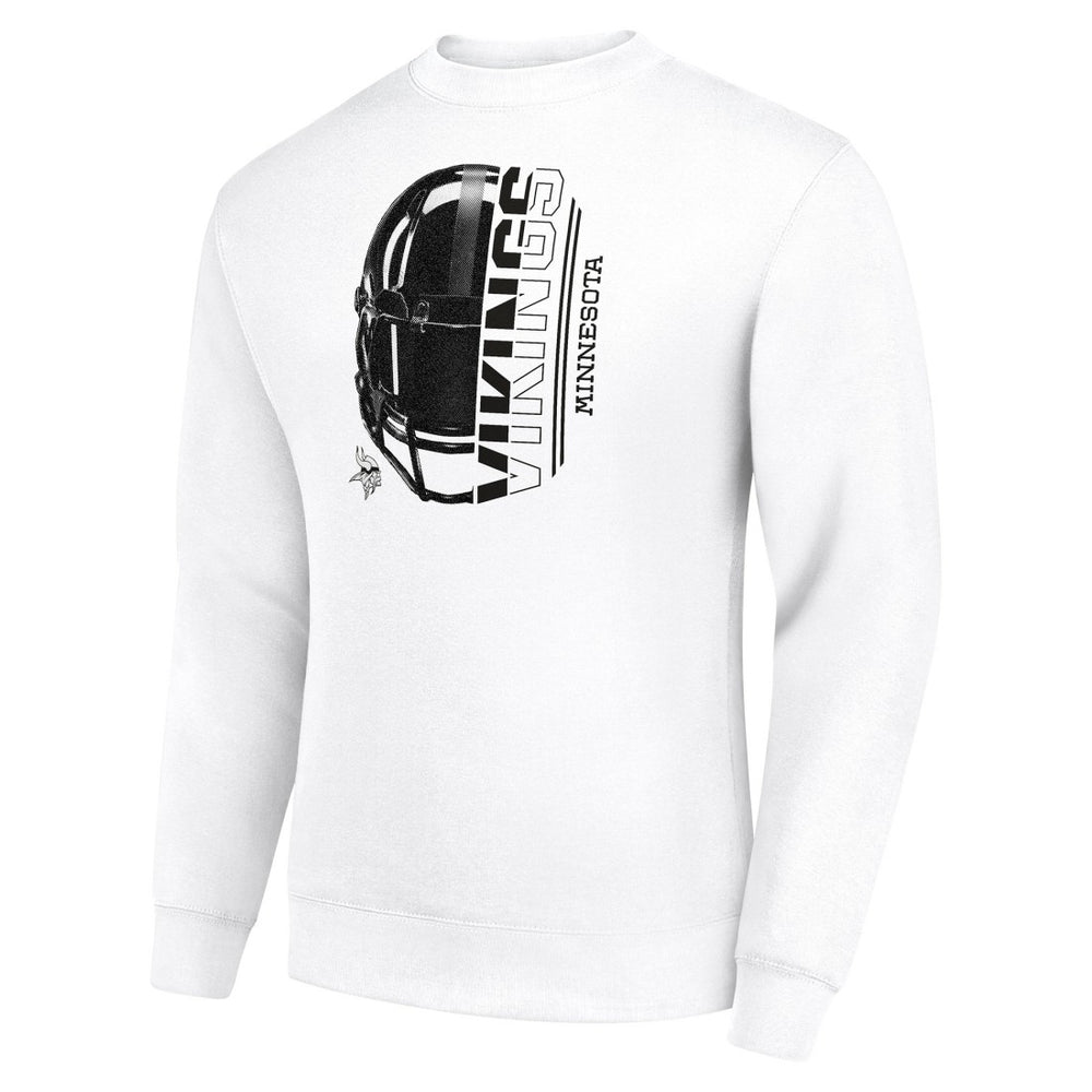 Minnesota Vikings Starter Half Helmet Team Graphic Tri-Blend Fleece Pullover Sweatshirt | NFL New