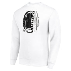 Minnesota Vikings Starter Half Helmet Team Graphic Tri-Blend Fleece Pullover Sweatshirt | NFL New