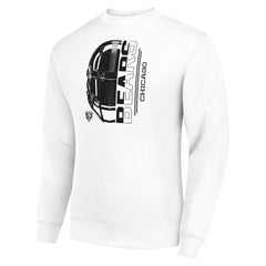 Chicago Bears Starter Half Helmet Team Graphic Tri-Blend Fleece Pullover Sweatshirt | NFL US