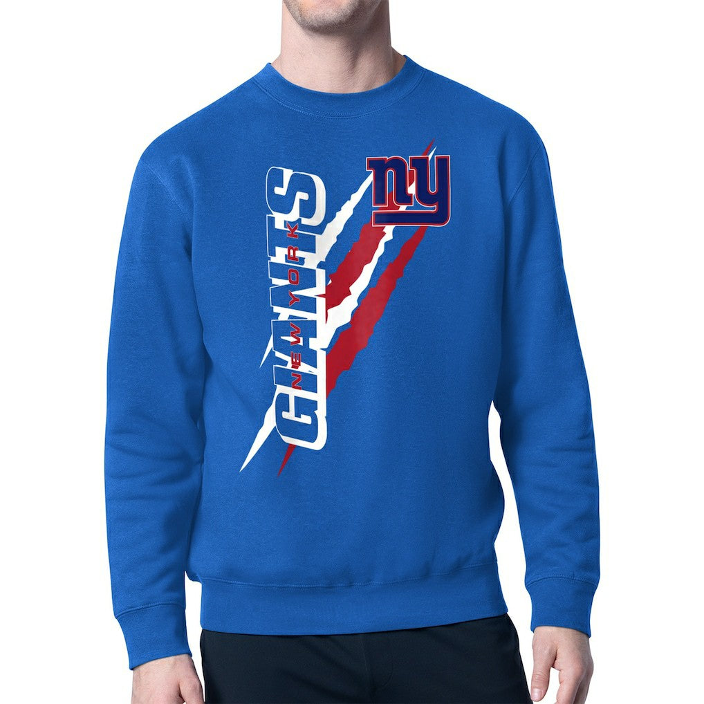 New York Giants Starter Color Scratch Team Graphic Fleece Pullover Sweatshirt | NFL Discount