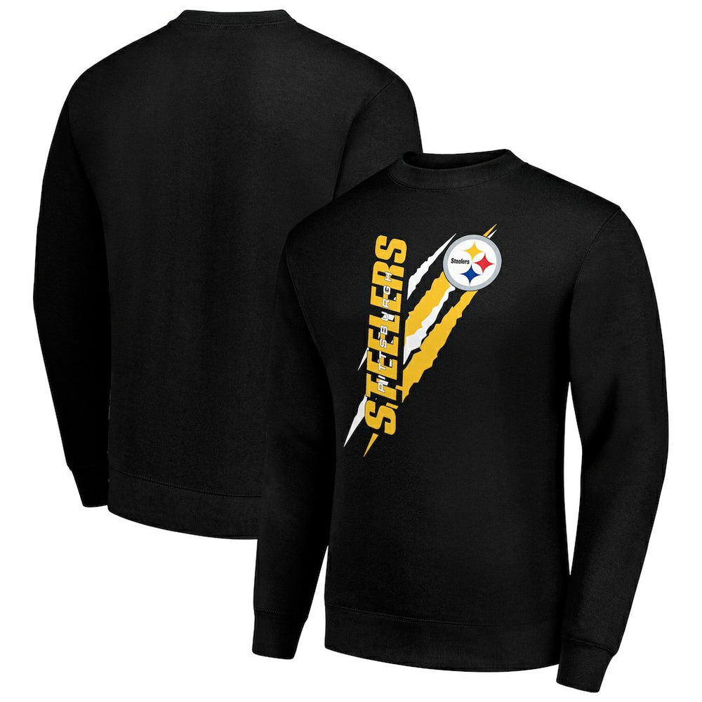 Pittsburgh Steelers Starter Color Scratch Team Graphic Fleece Pullover Sweatshirt | NFL Online