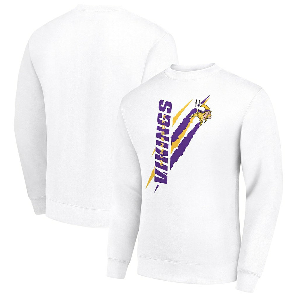 Minnesota Vikings Starter Color Scratch Team Graphic Fleece Pullover Sweatshirt | NFL New