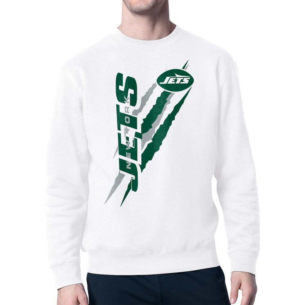 New York Jets Starter Color Scratch Team Graphic Fleece Pullover Sweatshirt | NFL Online