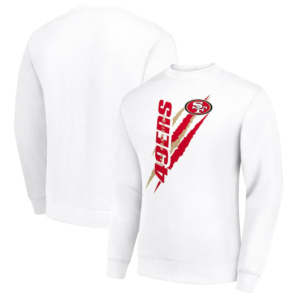 San Francisco 49ers Starter Color Scratch Team Graphic Fleece Pullover Sweatshirt | NFL Online