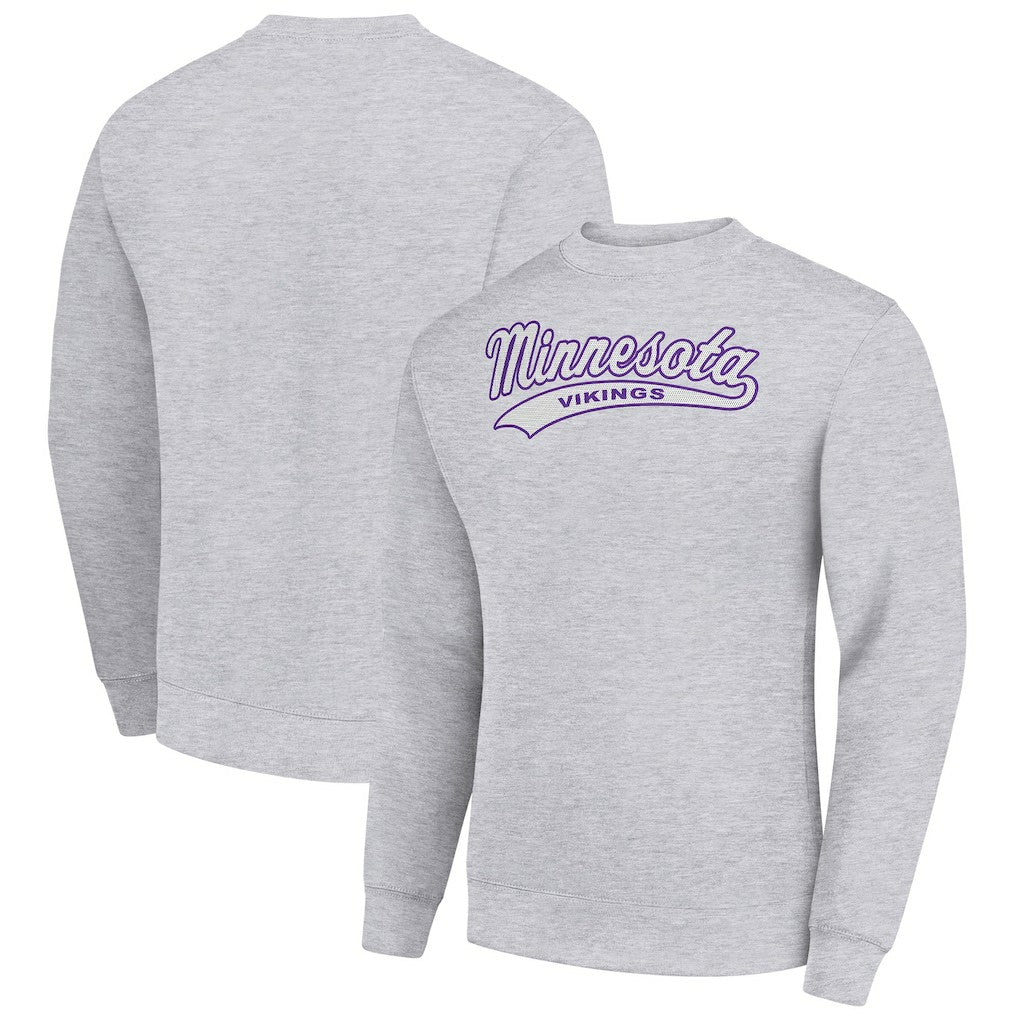 Minnesota Vikings Starter Tailsweep Team Graphic Tri-Blend Fleece Pullover Sweatshirt | NFL On sale