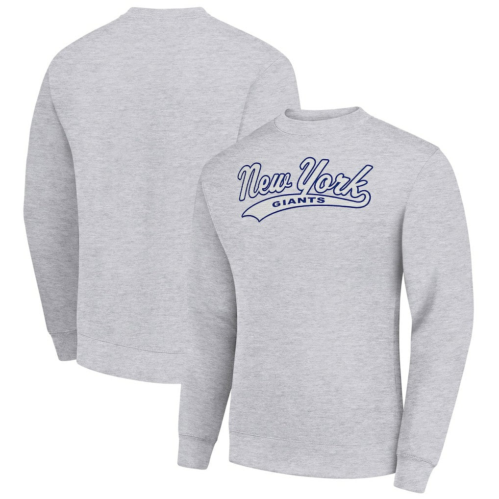New York Giants Starter Tailsweep Team Graphic Tri-Blend Fleece Pullover Sweatshirt | NFL Sale