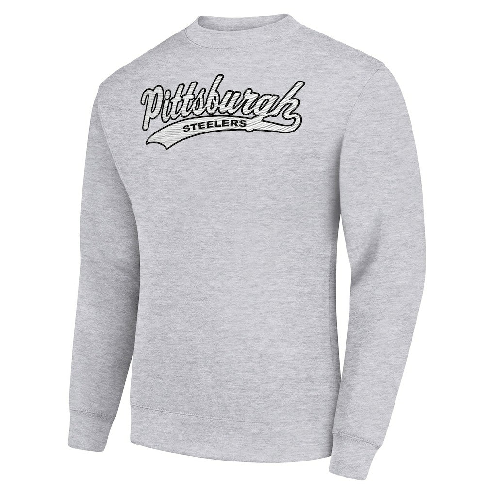 Pittsburgh Steelers Starter Tailsweep Team Graphic Tri-Blend Fleece Pullover Sweatshirt | NFL New