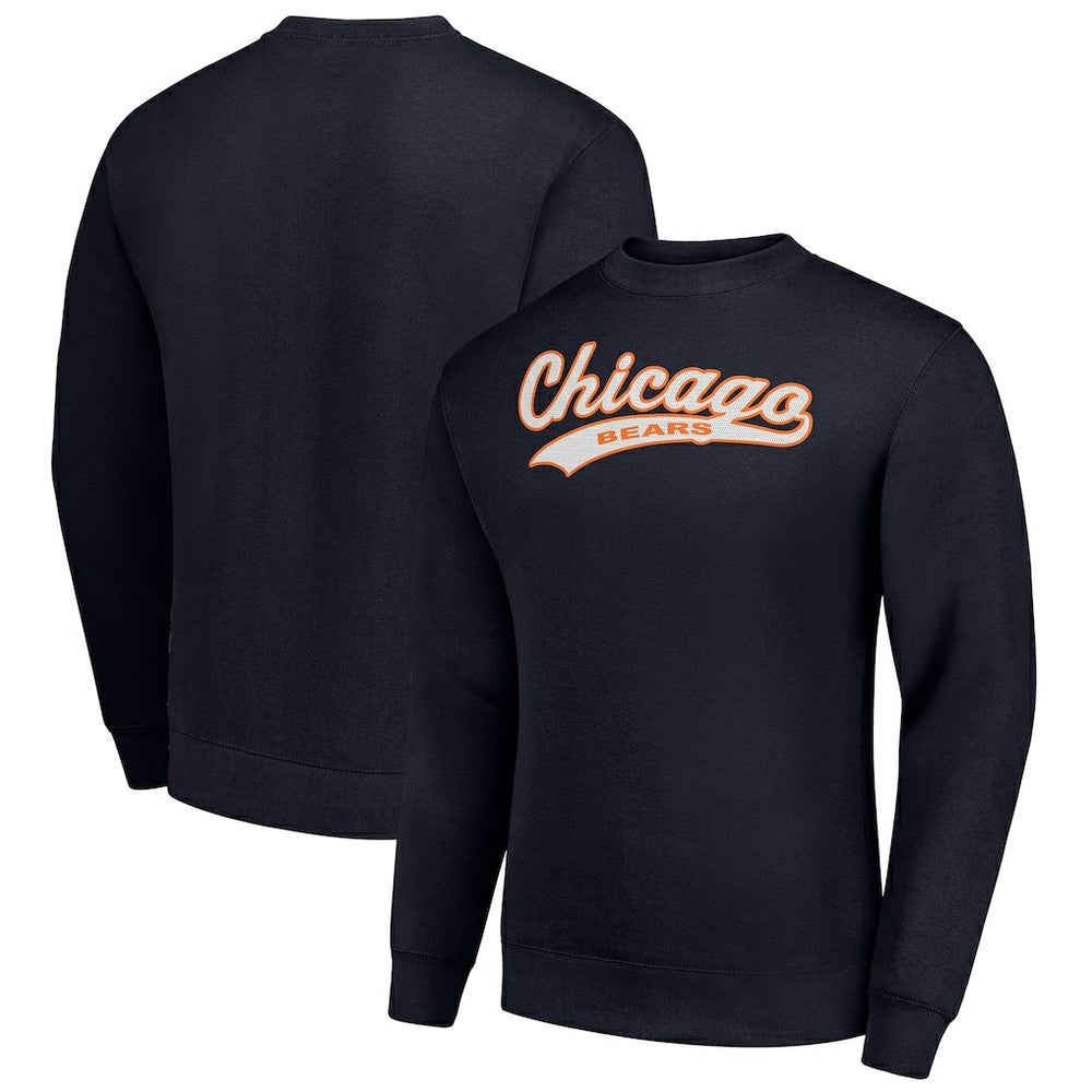 Chicago Bears Starter Tailsweep Team Graphic Tri-Blend Fleece Pullover Sweatshirt | NFL US