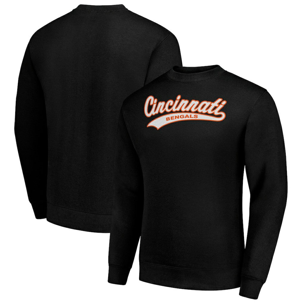 Cincinnati Bengals Starter Tailsweep Team Graphic Tri-Blend Fleece Pullover Sweatshirt | NFL Sale