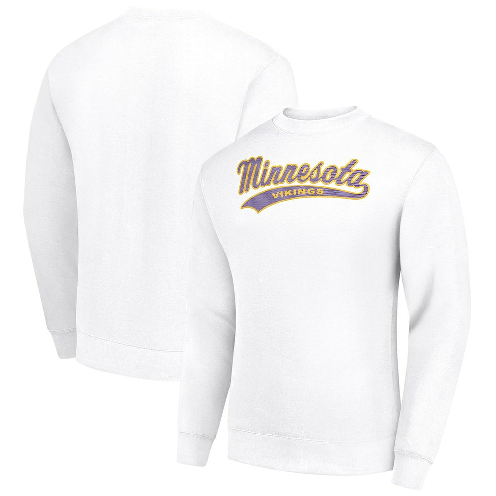Minnesota Vikings Starter Tailsweep Team Graphic Tri-Blend Fleece Pullover Sweatshirt | NFL Hot