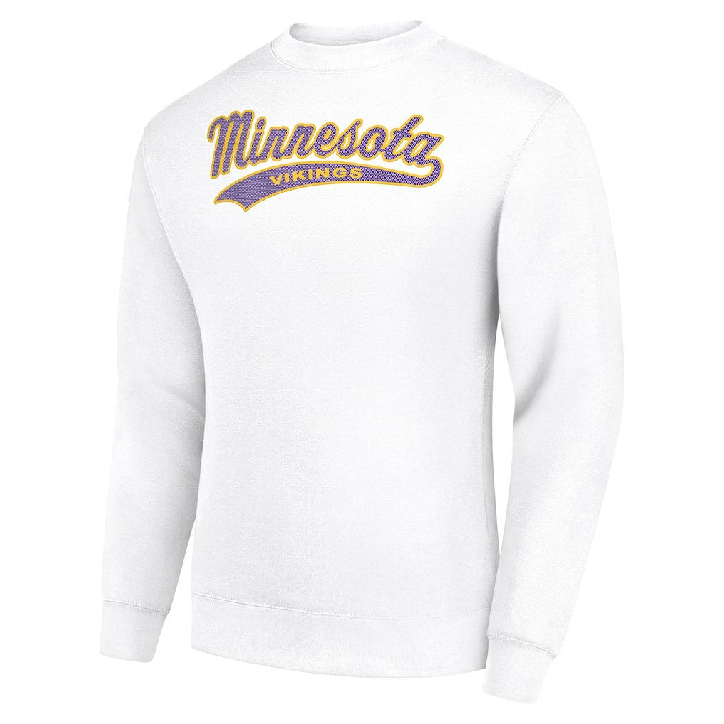 Minnesota Vikings Starter Tailsweep Team Graphic Tri-Blend Fleece Pullover Sweatshirt | NFL Hot
