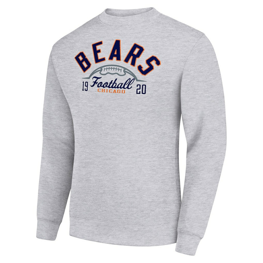 Chicago Bears Starter Half Ball Team Graphic Tri-Blend Fleece Pullover Sweatshirt | NFL Sale