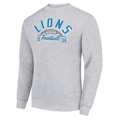 Detroit Lions Starter Half Ball Team Graphic Tri-Blend Fleece Pullover Sweatshirt | NFL On sale