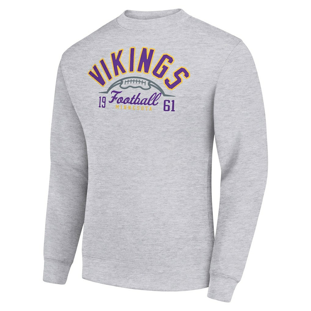 Minnesota Vikings Starter Half Ball Team Graphic Tri-Blend Fleece Pullover Sweatshirt | NFL Discount